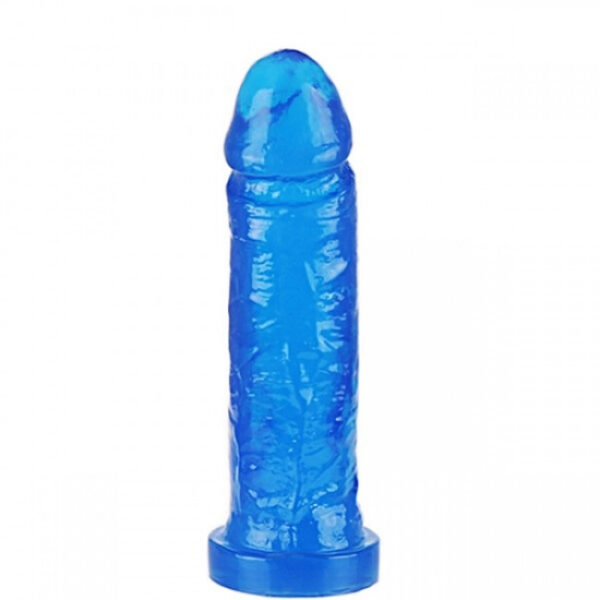 Pênis realistico gostoso e macio Azul 19,5 x 4cm - Sexshop