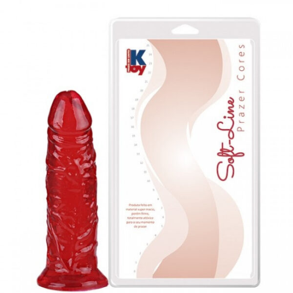 Pênis Realístico Vermelho 13 x 3,3 cm - Sexshop