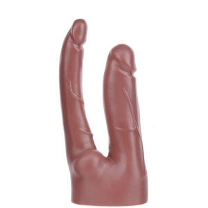 Pênis Duplo 17cm Cor Chocolate - Sex shop