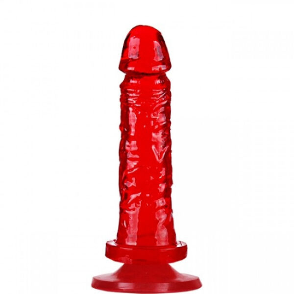 Pênis Consolo Realístico Vermelho macio 18 X3,8 CM - Sexshop