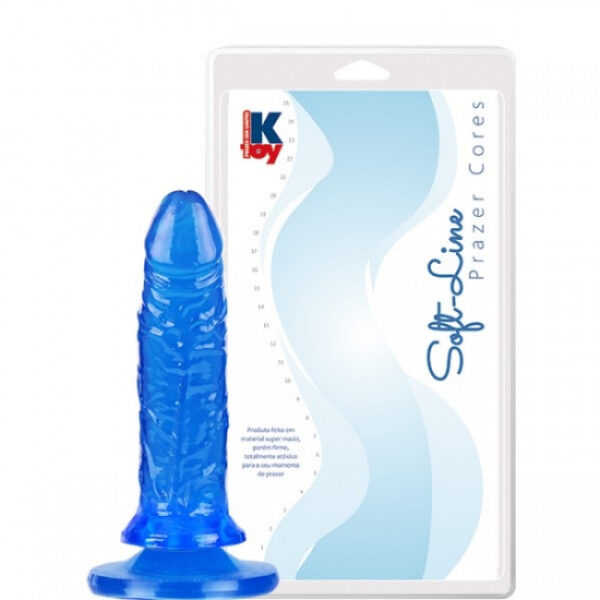 Pênis realístico Azul macio 13X3,3CM - Sexshop
