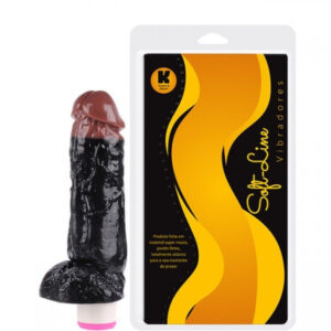 Pênis Realístico Grosso Duas Cores com vibrador 18,5x4,5cm - Sexshop