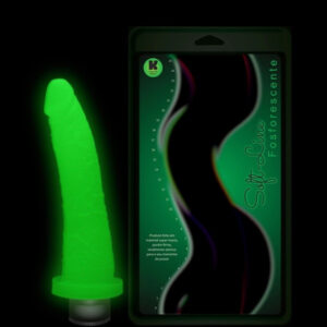 Pênis Vibrador e Realístico Fosforescente 18X3,5CM - Sexshop