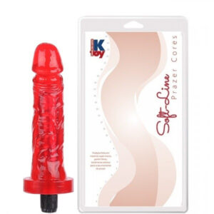 Pênis Vibrador Realístico Vermelho 17,5X3,8CM - Sexy shop