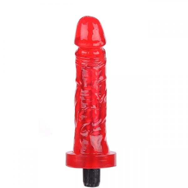Pênis Vibrador Realístico Vermelho 17,5X3,8CM - Sexy shop