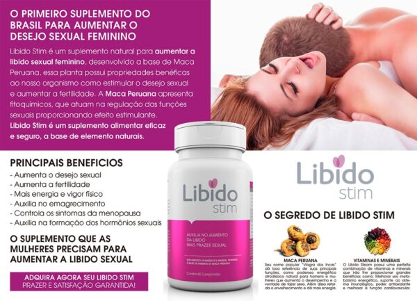 Libido Stim - Aumenta o libido feminino mais prazer sexual - Sexshop