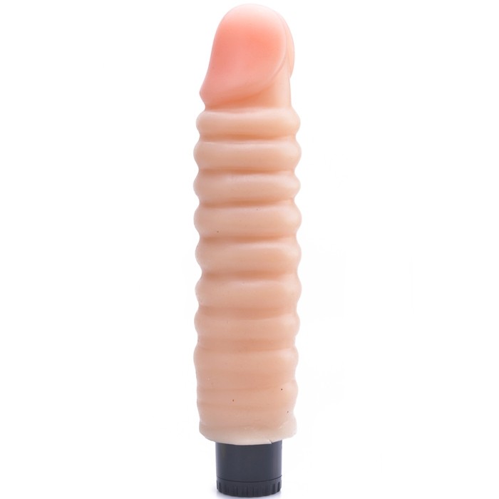 Pênis realístico de 20 cm com ondulações e vibrador - LoveToys - Sexshop