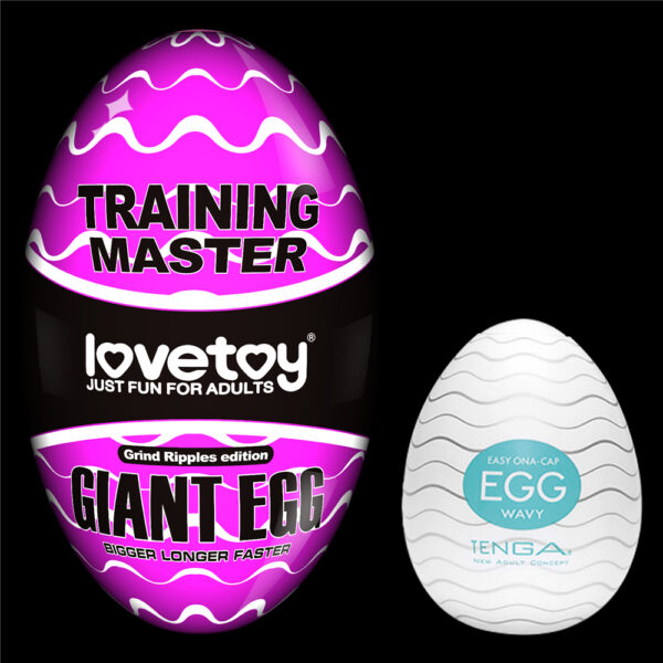 Masturbador Masculino BIG EGG gigante Estimulador Linhas - LOVE TOY