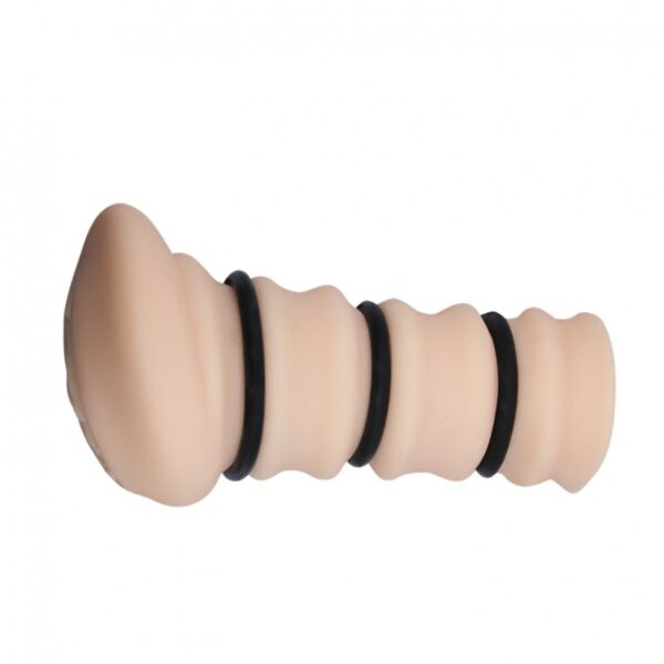Masturbador Formato Vagina com Túnel Texturizado e 3 Anéis - CRAZY BULL POCKET PUSSY - Sexshop