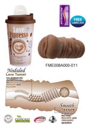 Masturbador vagina na embalagem copo de bebida - FANTASY CAFE LOVE ESPRESSO - NANMA - Sexshop-0