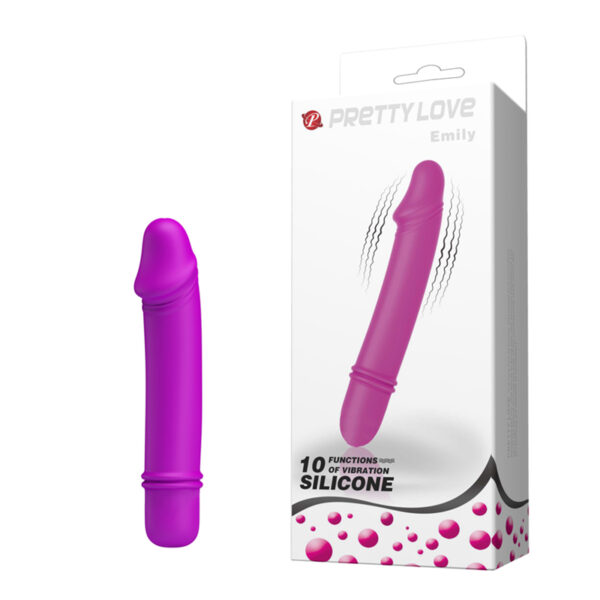 Mini Vibrador, com Ponta em Formato de Glande com 10 Modos de Vibração - PRETTY LOVE EMILY - Sexshop