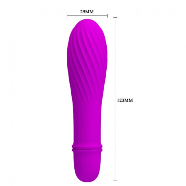 Mini Vibrador com Relevo em Espiral - PRETTY LOVE JONATHAN - Sexy shop