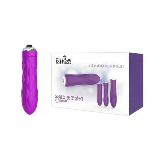 Cápsula Vibratória, com Capa e Saliências Estimuladoras em Alto Relevo - Sexshop