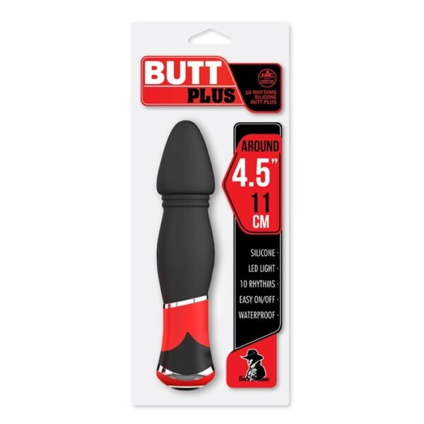 Plug anal 10 velocidades com detalhes em metal - BUTT PLUS NANMA - Sexshop