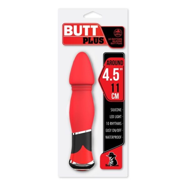 Plug anal 10 velocidades com detalhes em metal - BUTT PLUS - NANMA - Sexshop