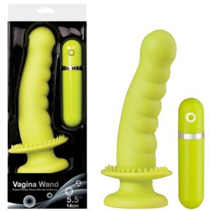 Vibrador escalonado verde, ventosa e 10 velocidades - VAGINA WAND - NANMA - Sexyshop