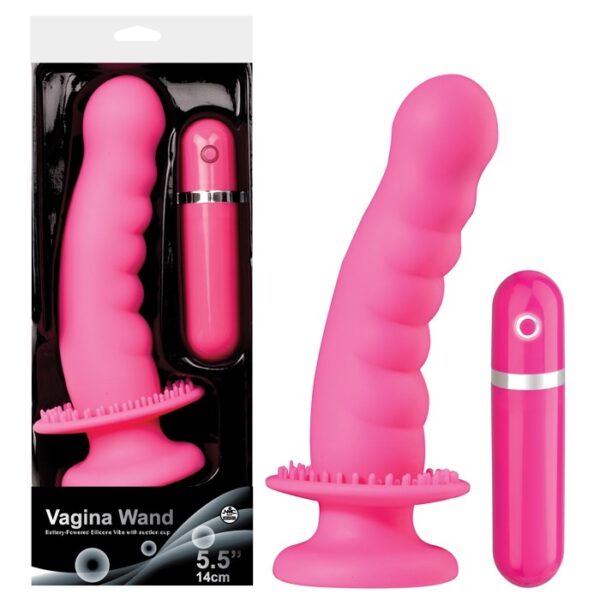 Sexshop, Vibrador ponto G com estimuladores, ventosa e 10 velocidades - VAGINA WAND - NANMA