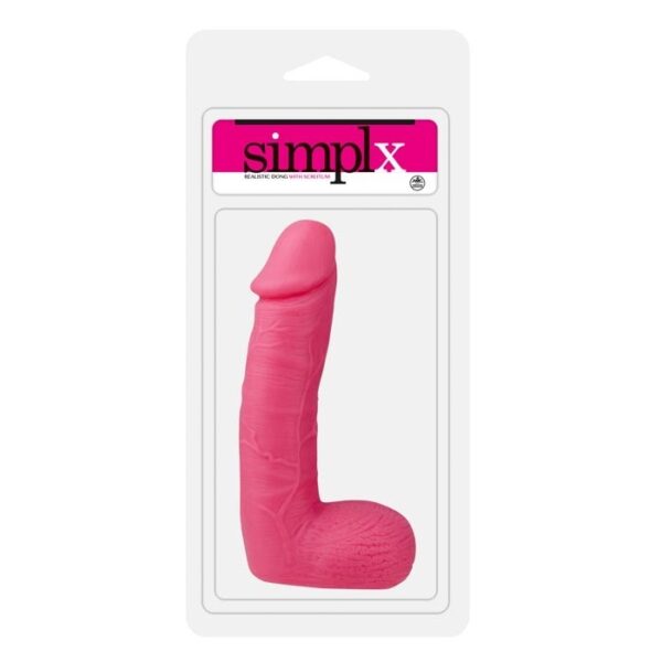 Pênis realístico de 15 cm com escroto, diâmetro avantajado e glande saliente - SIMPLX 6 - NANMA - Sexshop