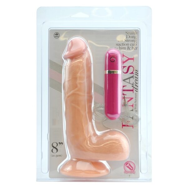 Pênis realístico 22cm com cápsula giratória 10 vibrações - FANTASY DREAM - NANMA - Sexshop