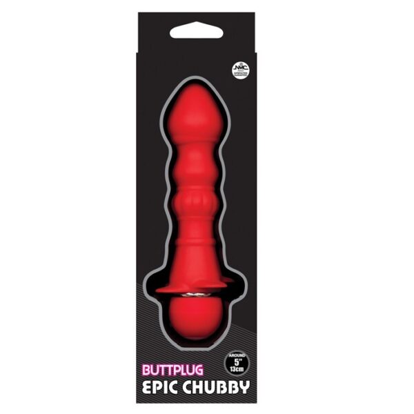 Plug anal vermelho 10 vibrações - EPIC CHUBBY - NANMA - Sexshop