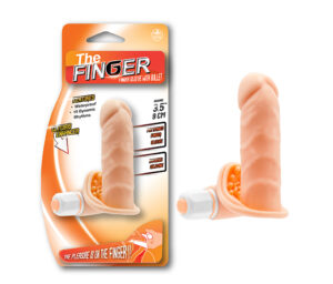 Massageador Finger, 9cm Silicone - Com Vibrador 10 Velocidades - Sex shop