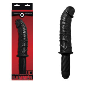 Pênis Grande com Vibrador - 23cm - 2 Motores 10 velocidades - Preto Rammer - Powerfull Vibration NANMA - Sex shop