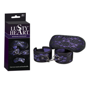 LUSTY HEART - Kit com Algema e Venda para olhos BONDAGE COUPLE SET Nanma - Sex shop