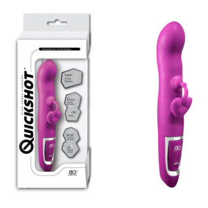 Vibrador Com estimulador de Clitóris em Silicone Rosa QuickShot - High Power Vibration Nanma - Sex shop