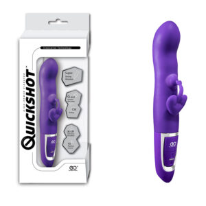 Vibrador Com estimulador de Clitóris em Silicone Roxo QuickShot - High Power Vibration Nanma - Sex shop