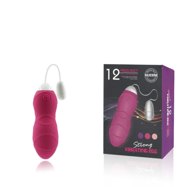 Cápsula Vibratória, Recarregável com Saliências em Alto Relevo e 12 Modos de Vibração - STRONG VIBRATING EGG - Sexshop