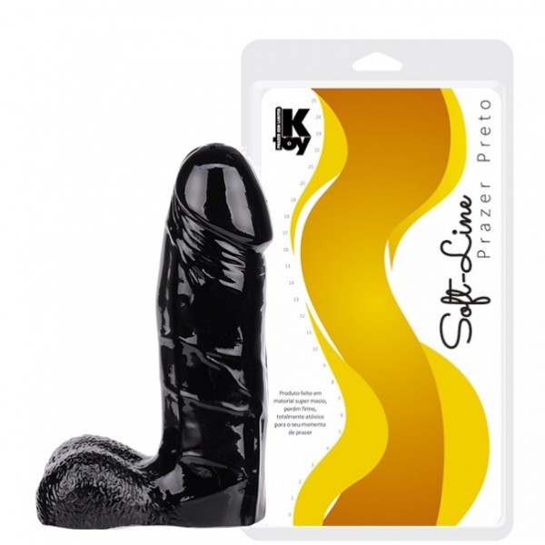 Pênis Macio e Realístico 15X4CM com escroto preto - Sex shop