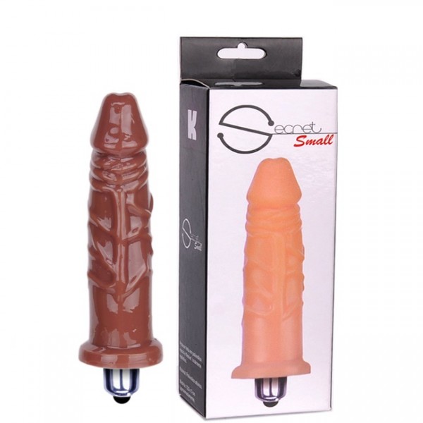 Sexshop - Pênis Realístico com vibrador 12x3cm Marrom