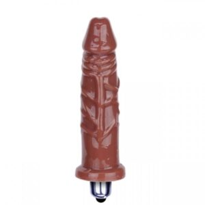 Sexshop - Pênis Realístico com vibrador 12x3cm Marrom