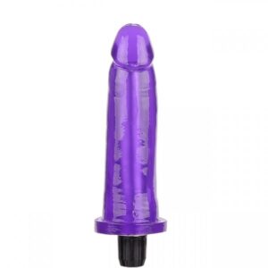 Pênis Realístico translucido com Vibrador Lilás 15x3,3 - Sexshop