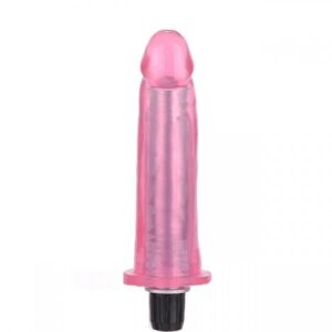 Pênis Realístico translucido com Vibrador Rosa 15x3,3 - Sexshop