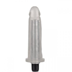 Pênis Realístico translucido com Vibrador 15x3,3 - Sexshop