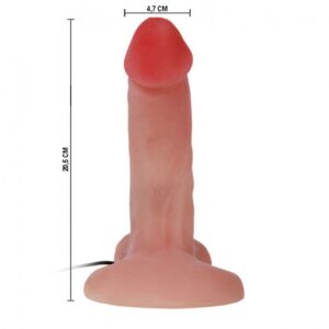 Pênis Rotativo com Escroto em Cyberskin e Vibração Multivelocidade - ARBITRARINESS DILDO SKIN