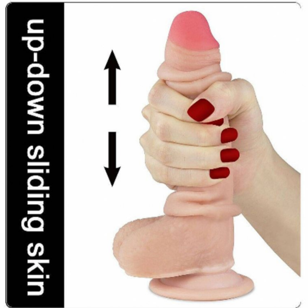 Pênis Realística 17,5 cm com Camada de Dupla Intensidade - LOVETOY SLIDING-SKIN DUAL LAYER DONG - Sex shop