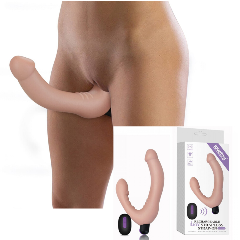 Penetrador Strapless Wireless com 10 Modos de Vibração - LOVETOY JOY STRAPLESS STRAP-ON - Sexshop