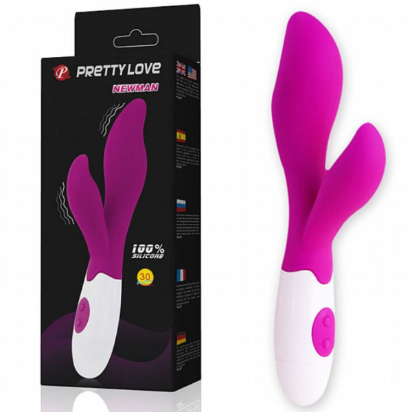 Vibrador Newman Silicone Duplo motores 30 Velocidades - Sex shop