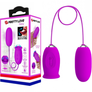 Vibrador formato de Língua e Capsula vibratória - Daisy Pretty Love