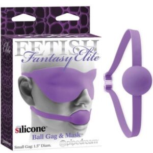 Mordaça com formato de bola e máscara - SMALL BALL GAG MASK PU - PIPEDREAM - Sexshop