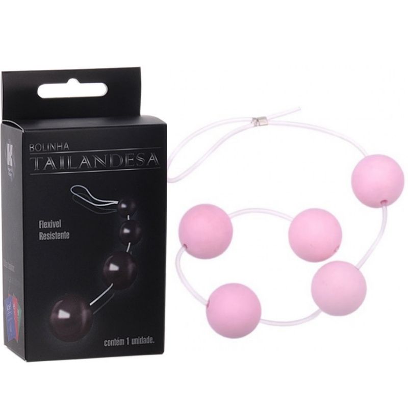 Bolinha Tailandesa 5 bolinhas Rosa - Sexshop