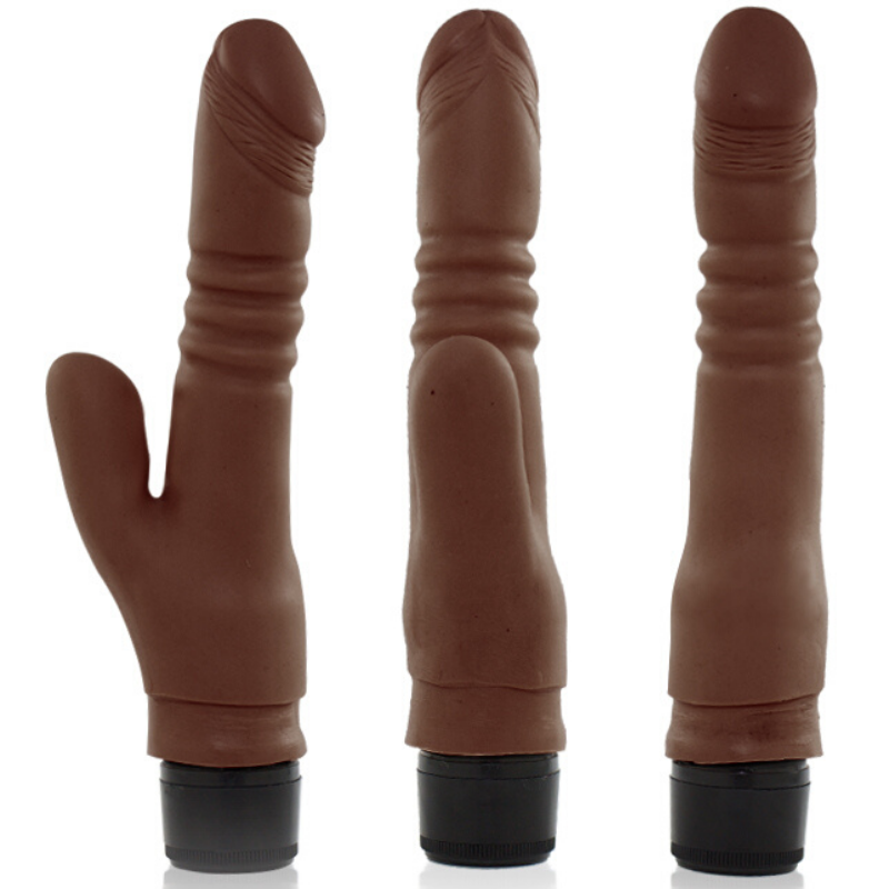 Pênis Real Peter Extreme com Vibrador Marrom - 17,5 x 3cm - Sex Shop
