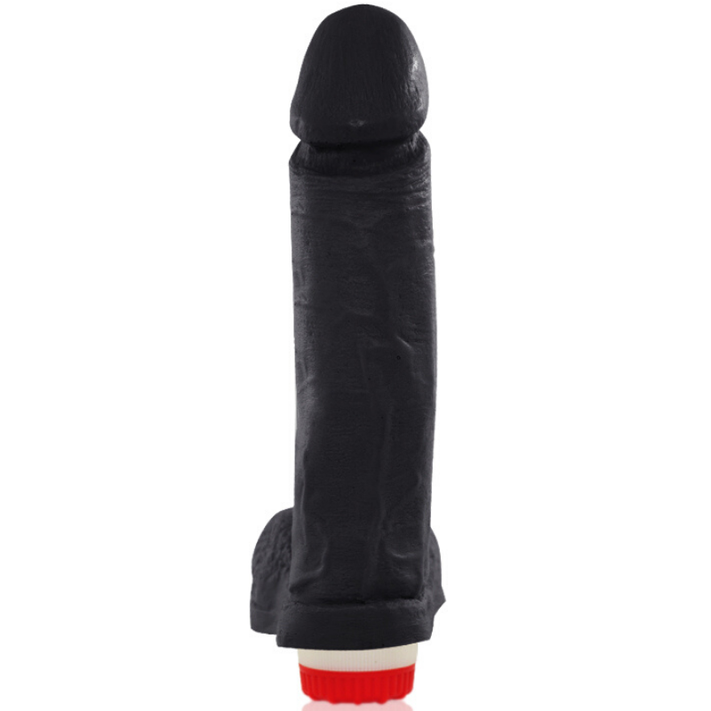 Pênis Real Peter Com Escroto e vibrador BOSS Preto - 4x19 cm - Sex Shop