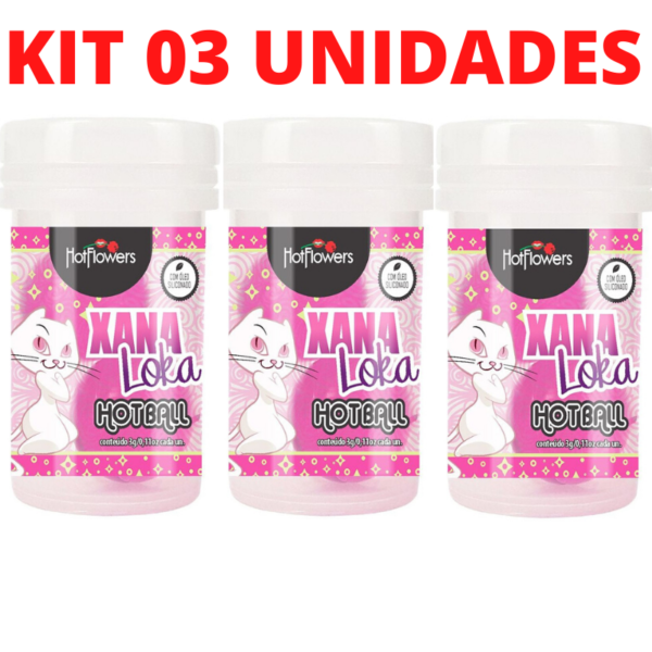 Kit 03 Bolinha Vaginal HOT BALL XANA LOKA Dupla 3g Hot Flowers - Sex shop