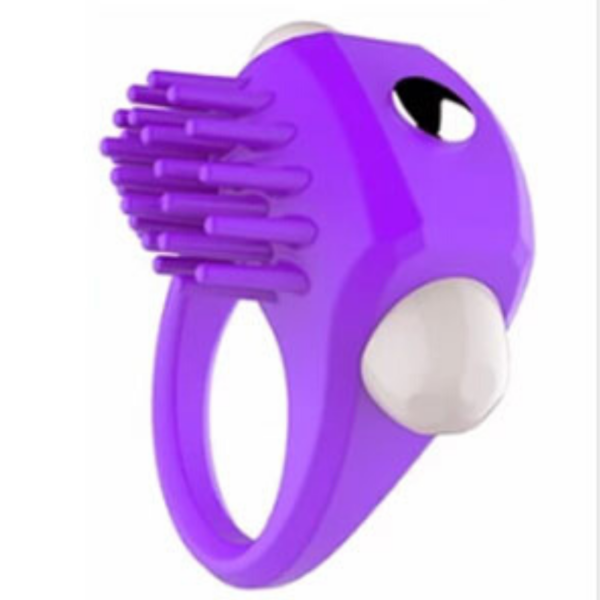 Anel Peniano Vibratório com Cerdas Massageadoras - VIBRATING COCK RING YI LIAN - Sexy shop