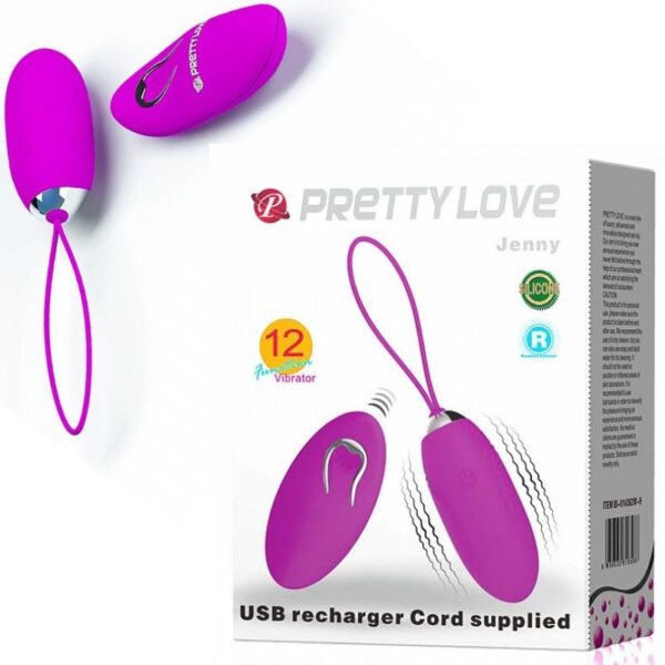 Cápsula Vibratória com Controle Remoto Recarregável USB - Pretty Love Jenny - Sexshop
