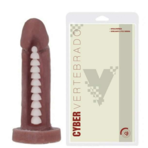 Pênis realístico, com vértebra interna 16x3,5cm Marrom - Sexshop