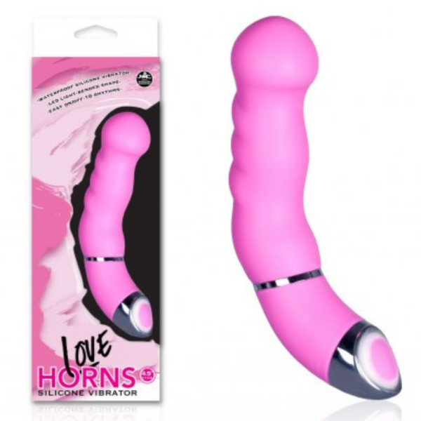 Vibrador Ponto G 10 vibrações Rosa - LOVE HORNS - NANMA - Sex shop